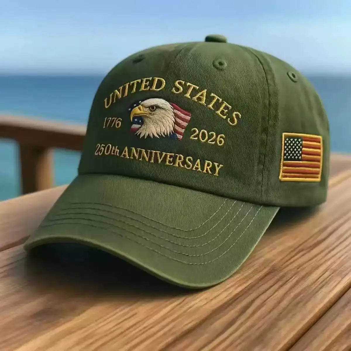 250th Anniversary Hat USA Patriotic Baseball Caps Eagle