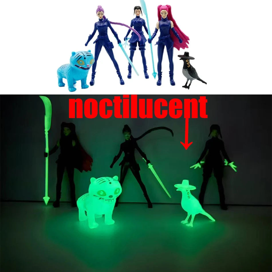 12pcs/Set Kpop Demon Hunters Action Figure Toy