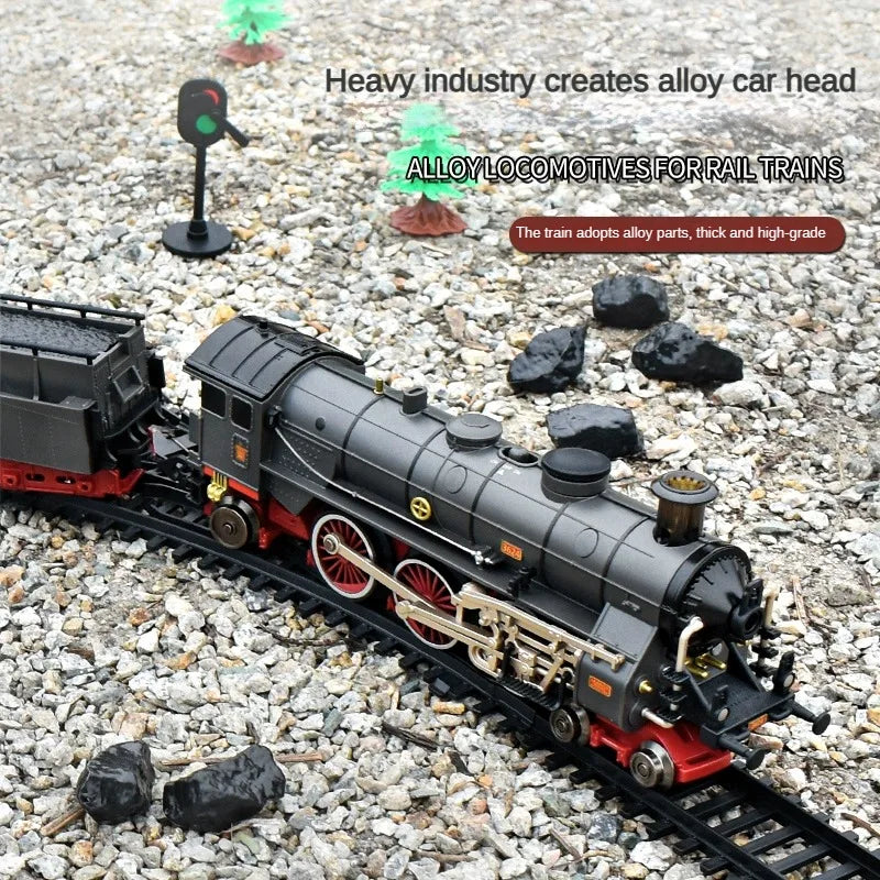 Add Water and Spray Smoke Train Model Steam Locomotive Alloy