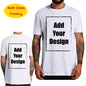 Custom T Shirt for Men Front Back Print