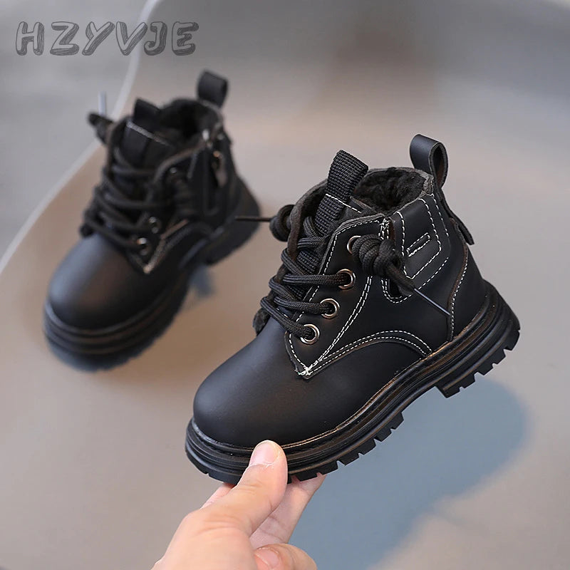 New Children's Fashion Boots Winter Thickened Boys Girls'