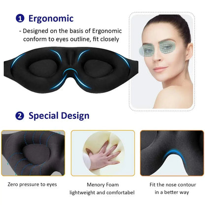 Eye Mask for Sleeping 3D Contoured Cup Blindfold Concave