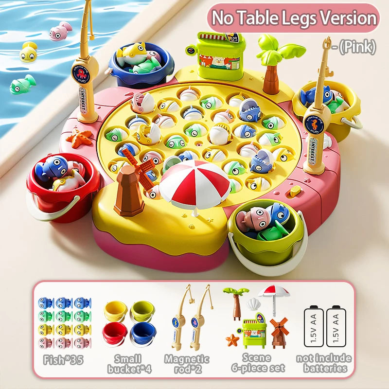 Magnetic Fishing Game - Educational Learning Toy with 2/6 Poles