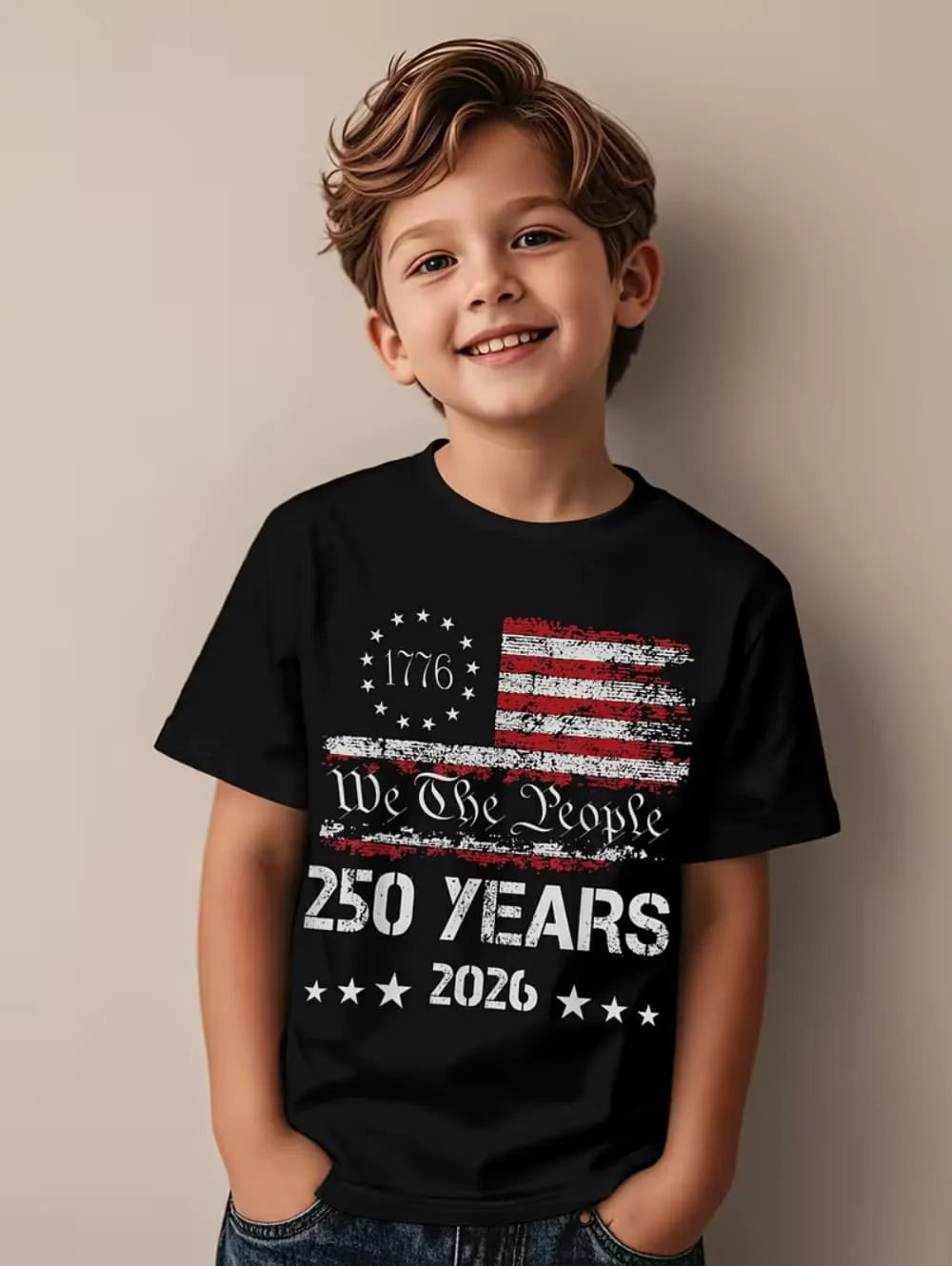 T-Shirt for Kids America 250th Birthday Eagle Flag 250 Years