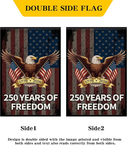 250 Years America Garden Flag, USA 250th Anniversary Banner