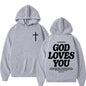 Harajuku Aesthetic Christian Jesus Church Hoodie Bible Verse