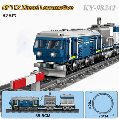 DOU BUILTBuilding Block City Train Track Model Electric