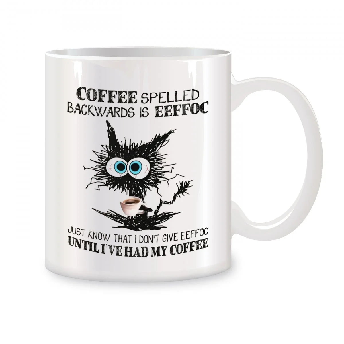 Coffee Spelled Backwards Is Eeffoc Mugs For Cat
