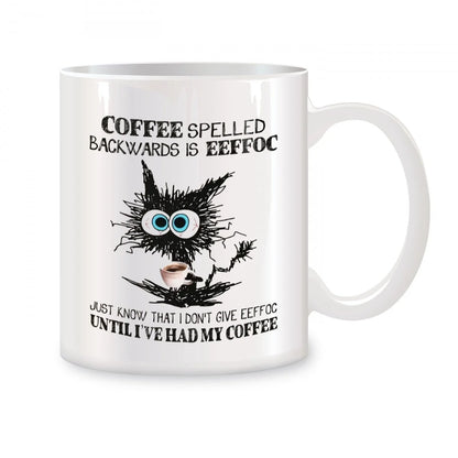 Coffee Spelled Backwards Is Eeffoc Mugs For Cat