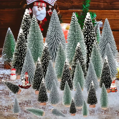 3/15/30pcs Mini Christmas Trees,