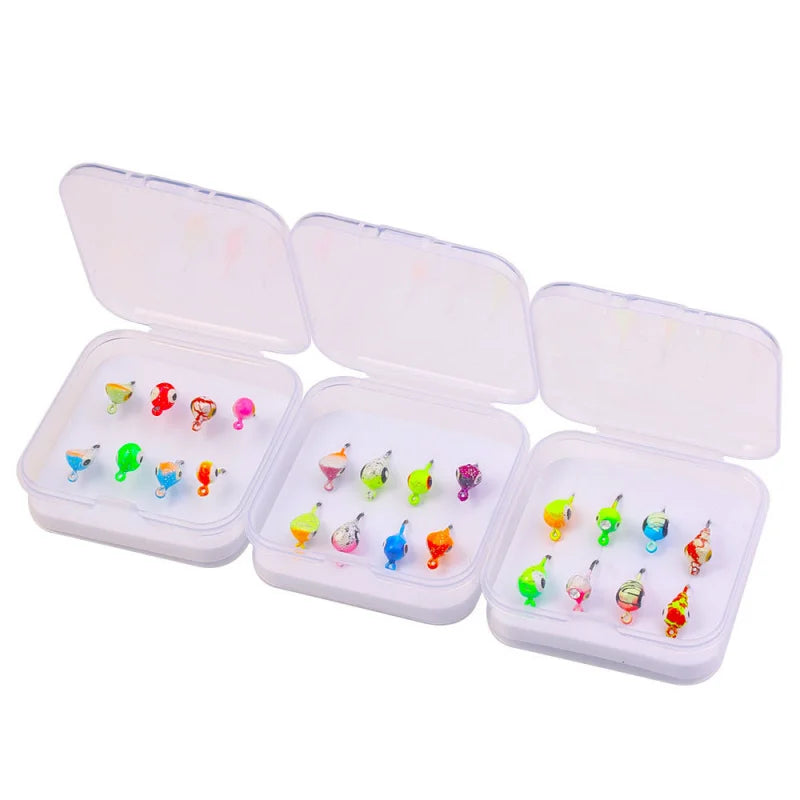 8pcsLuminous Ice Fishing Lure Small Weight with Hook Winter Fishing Bait Wholesale Hengjia Sea Fishing Boat Fishing Lure Lure Ba