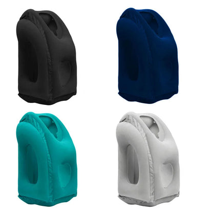 New Pattern Inflatable Travel Pillow Portable Chin Support Neck Pillow