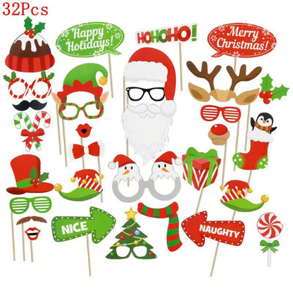 Christmas Decorations Props Cute Santa Claus Xmas Tree