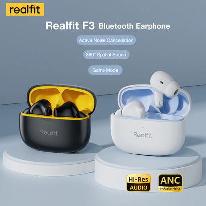 Realfit F3 ANC Active Noice Cancellation Bluetooth Earphones