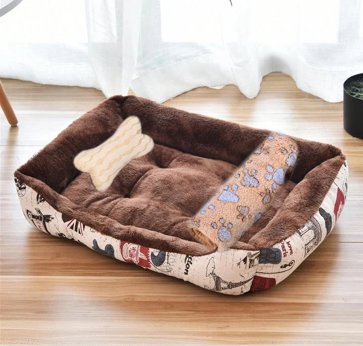 Pet Large Dog Bed Warm House Candy-colored