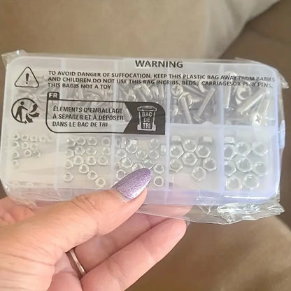 320pcs Premium Stainless Steel Screw and Nut Assortment Kit