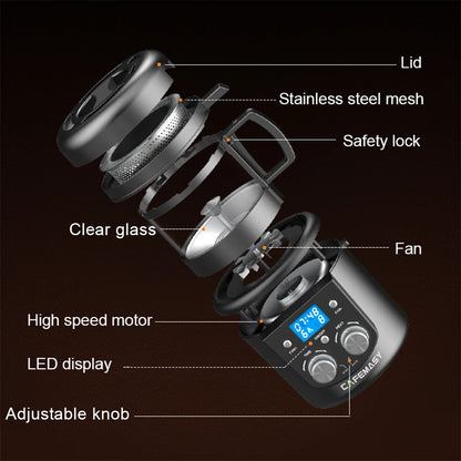 CAFEMASY 80-100g Home Coffee Roaster Electric Mini No Smoke