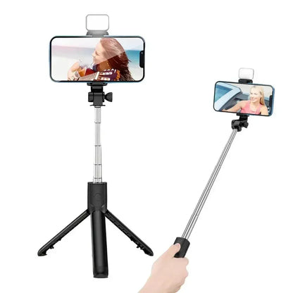 360 Rotation Selfie Stick Phone Holder Tripod Photo Pole