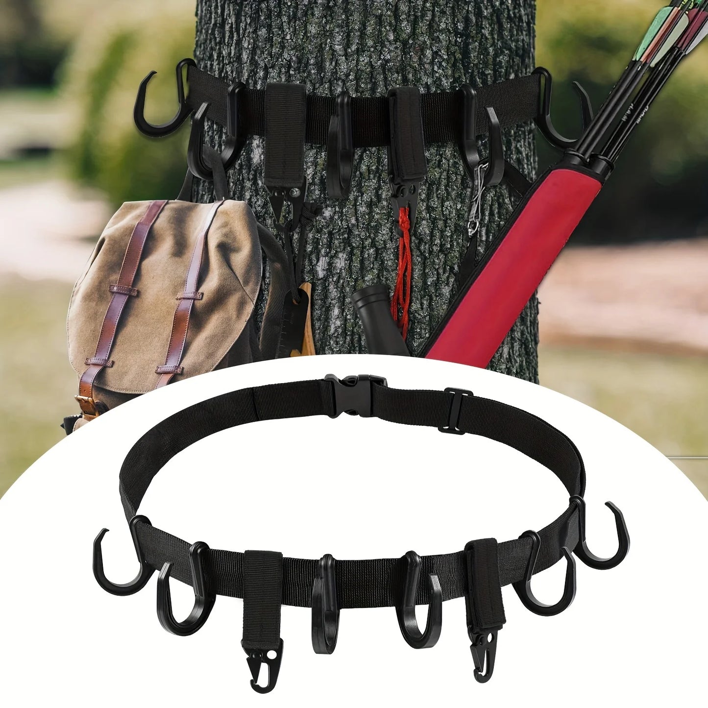 Treestand Strap Gear Hangers with Large Hooks,