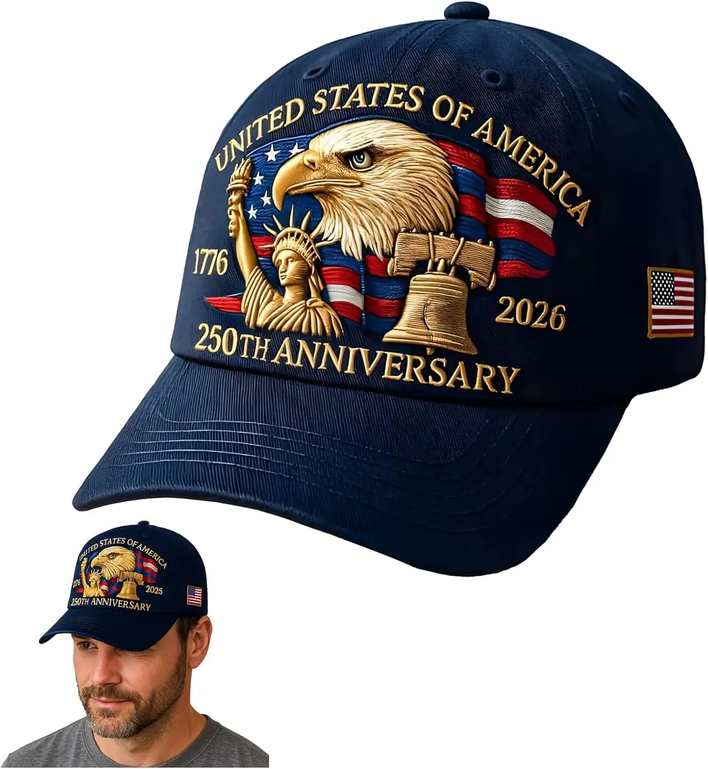 United States 250th Anniversary Baseball Cap - Eagle