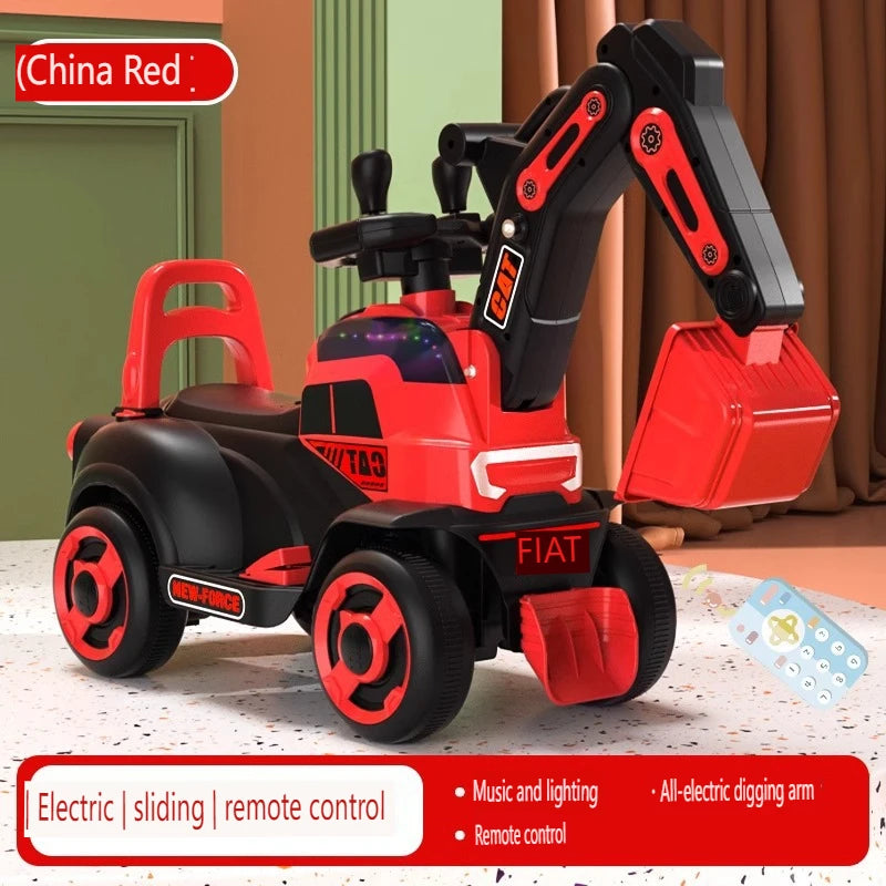 Children Excavator Digging Can Sit To Ride Roller Coasters