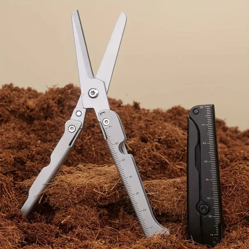 Portable Multifunctional Folding Scissors, Stainless Steel