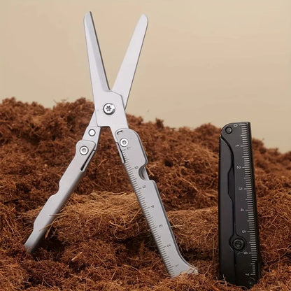 Portable Multifunctional Folding Scissors, Stainless Steel