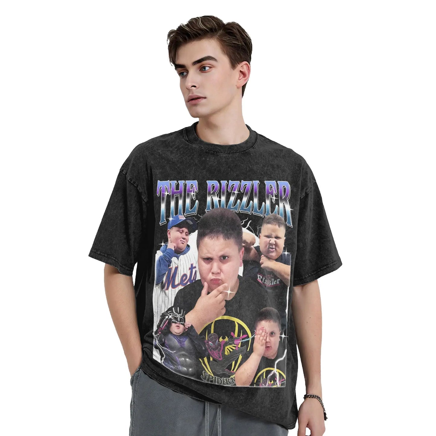 The Rizzler Washed T Shirts Streetwear Hip