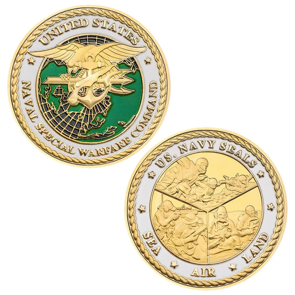 5pcs United States Naval Special Warfare Command Challenge Coins Navy Seals Military
