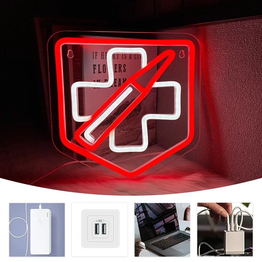 Neon Sign Of Game, Used For Wall Decor,