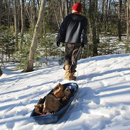 Winter Trek 3-Person Large Snow Sled 5.5 ft Heavy-Duty