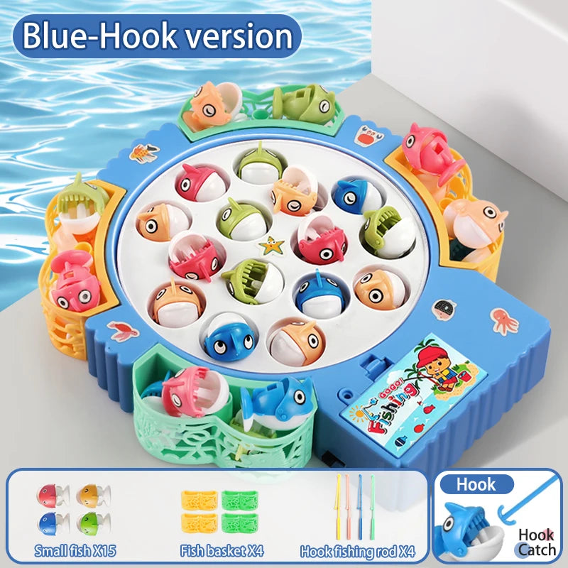 Magnetic Rotating Fishing Game Plate - Fishing Toy with Music