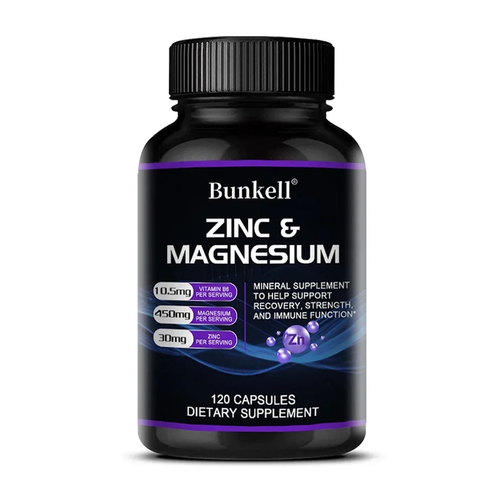 Zinc + Magnesium Supplement, Strong Bones, Teeth,