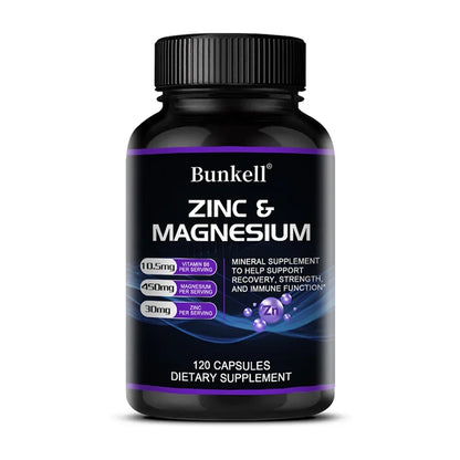 Zinc + Magnesium Supplement, Strong Bones, Teeth,