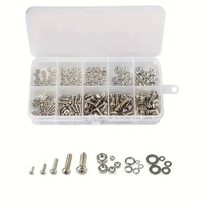 320pcs Premium Stainless Steel Screw and Nut Assortment Kit