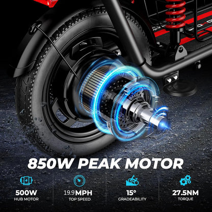 850W peak adult electric scooter,25 miles