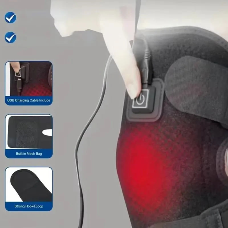 Heated And Vibrating Knee Massage Pad,