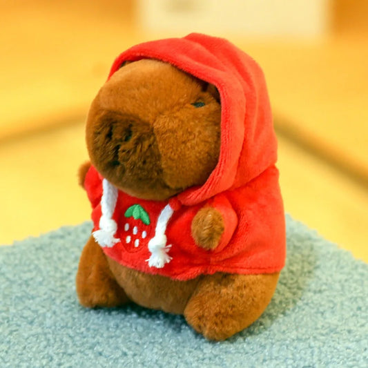 Cute Capybara Plush Toy Hoodie with Wings Simulation Doll