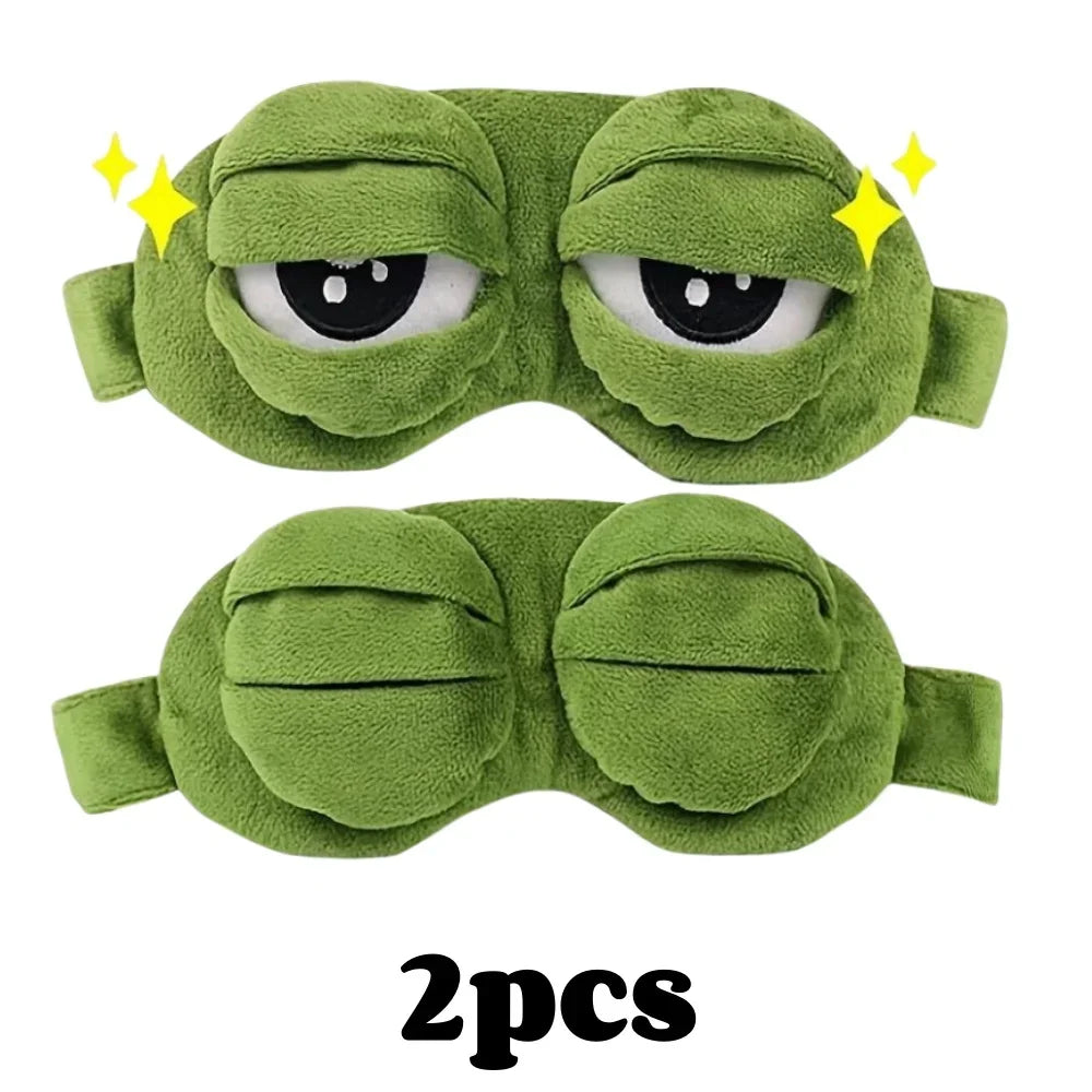 3D Sad Frog Sleep Mask Natural Sleeping Eyeshade