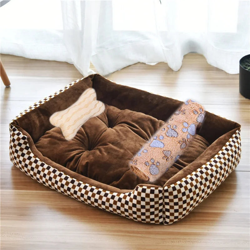 Pet Large Dog Bed Warm House Candy-colored