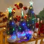 Mini Christmas Trees with LED Light Decor Tabletop Crafting DIY