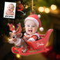 Christmas Car Ornament with Baby Photo, Personalized