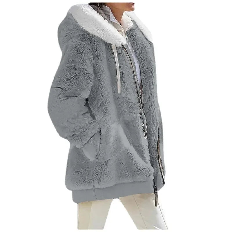 Autumn Winter Fashion Women's Coat New Casual Hooded