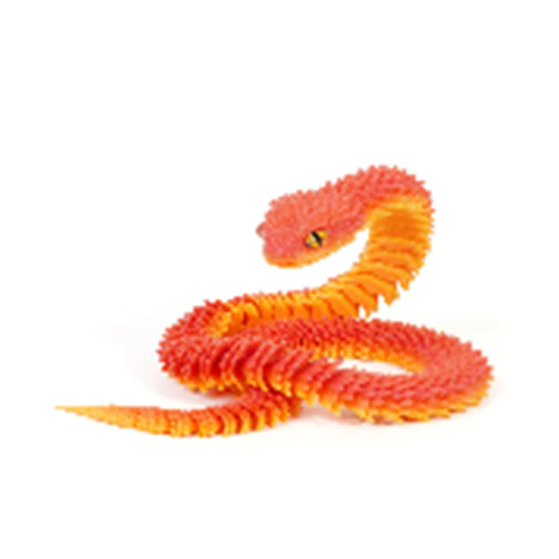 3D Printed Snake Decoration Colorful Model 3D