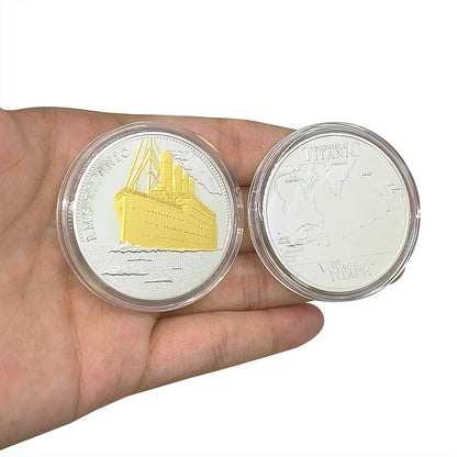 Titanic Commemorative Gold\sliver Plated Coin Cruise Ship Coin -
