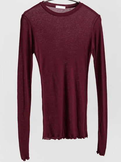 High Quality Plain T Shirt Women  Elastic Basic T-shirts