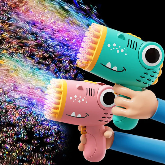 40 Hole Dinosaur Bubble Handheld Bubble Machine,