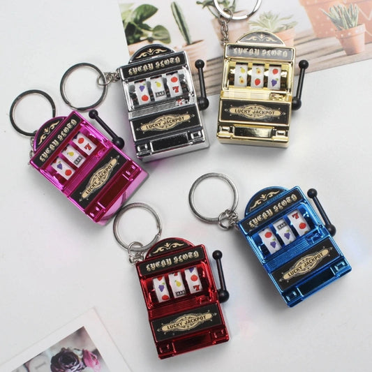 Fruit Slot Machine Keychain Lucky Charm Jackpot