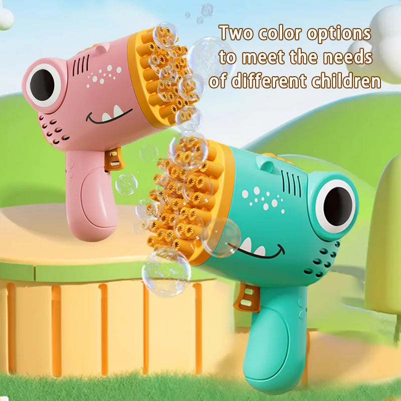 40 Hole Dinosaur Bubble Handheld Bubble Machine,
