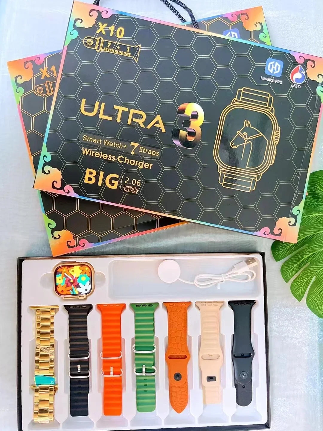 7+1 Smart Watch X10 Ultra 3 Sport Watch for men Women